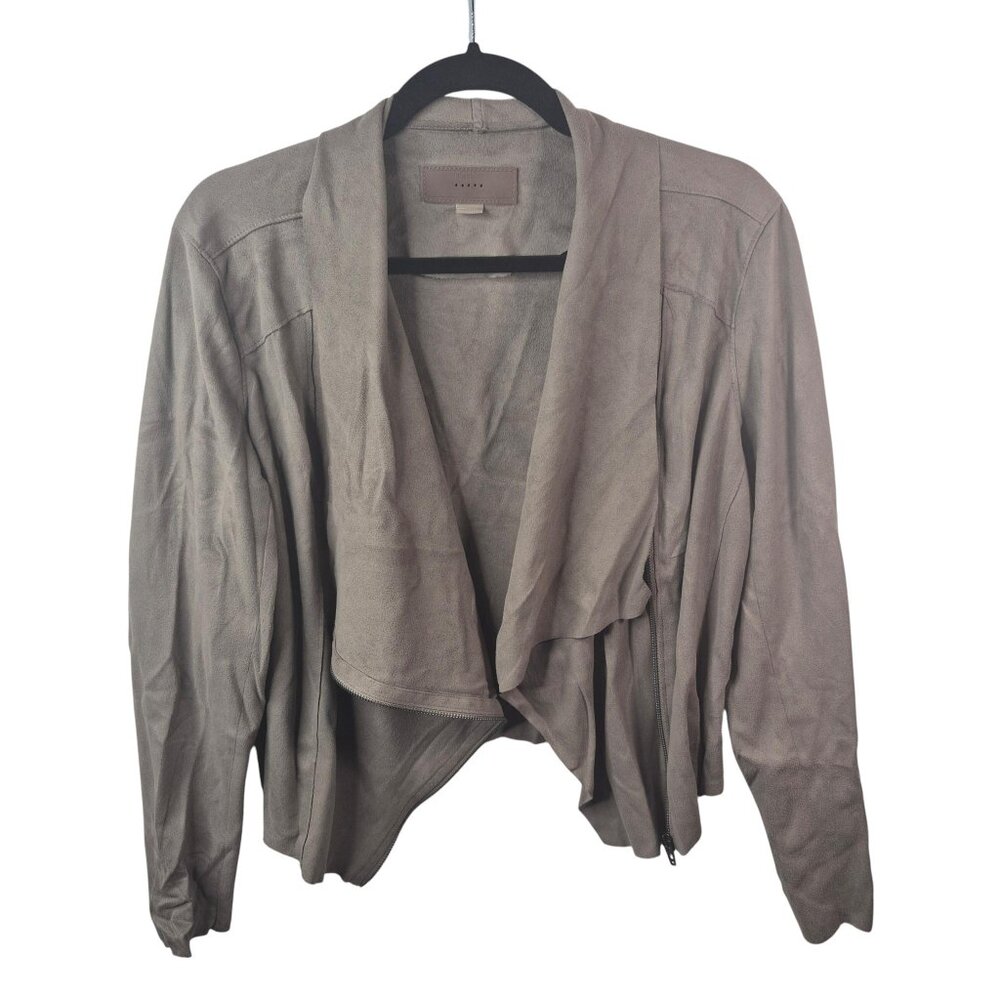 BlankNYC Jacket Womens Large Suede Moto Lightweight Drape Moto Biker